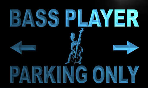Bass Player Parking Only Neon Light Sign